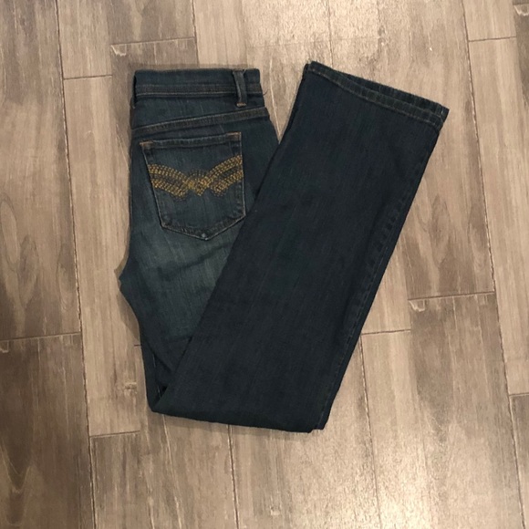 mid rise straight jeans w flare - Picture 3 of 3